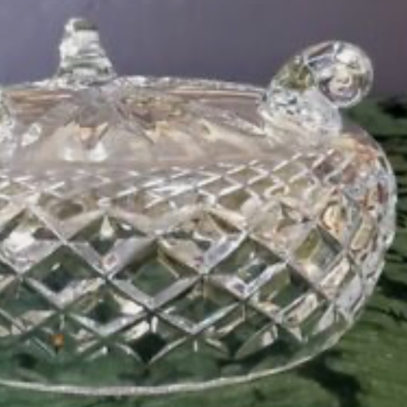 Antique Rare & Unique Gorham Crystal Tri-Footed Bowl Perfect Diamond Pattern - Picture 8 of 8